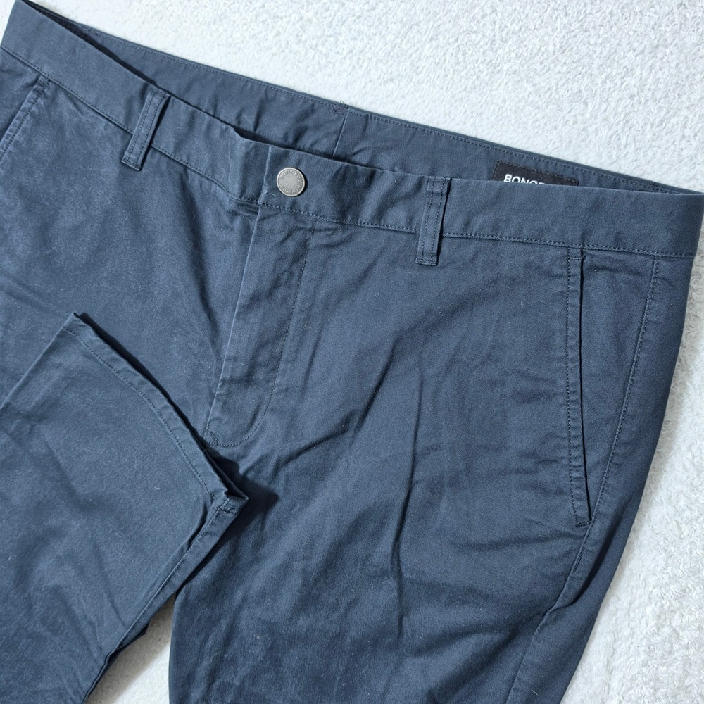 NEW Bonobos Tailored Mens 38/30 Pants Navy Blue Spandex Chino Trousers